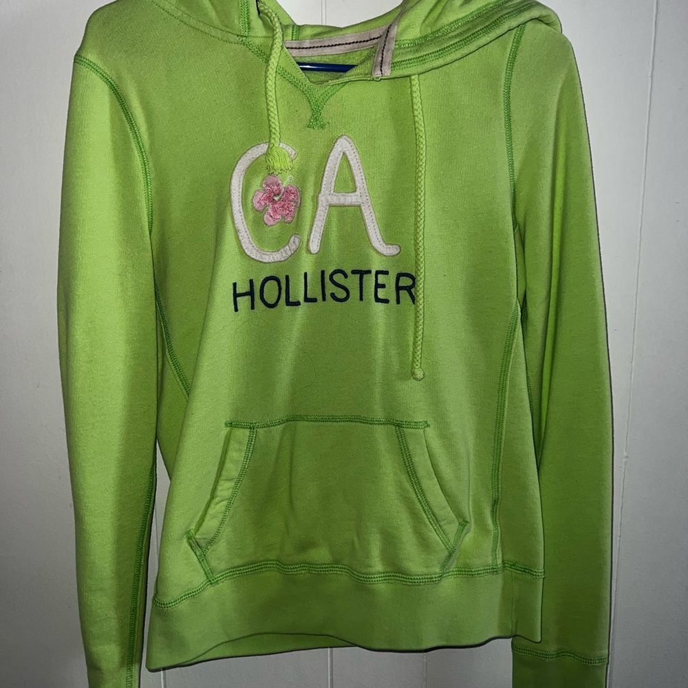 Hollister Green Pullover Hoodie Sweatshirt